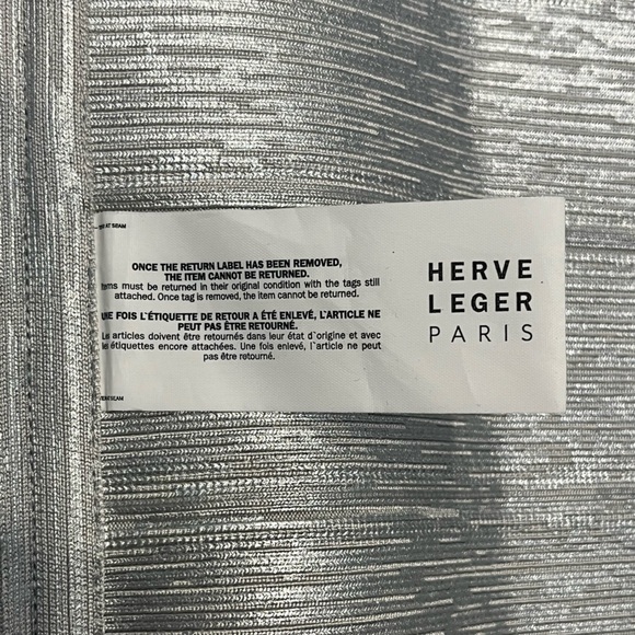 Herve Leger Deep V Bandage Dress - Picture 8 of 10